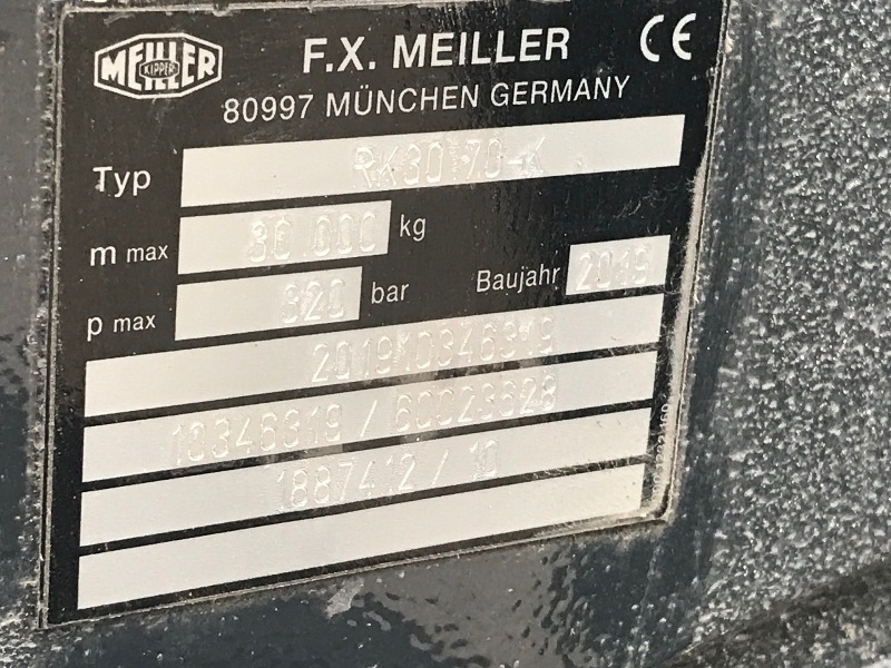 Шильдик мультилифта F.X. Meiller